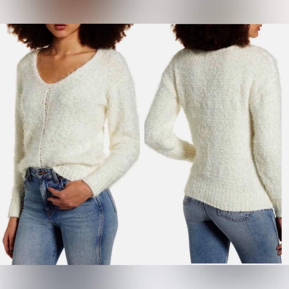 BP White Fluffy Sweater